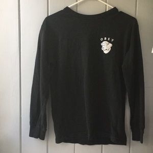 Obey long sleeve shirt zumiez panther black